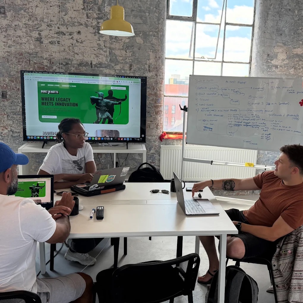 Martin Sandhu speaking at a Built in Notts event